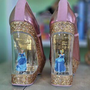 NWOB Irregular Choice “Home Before 12” Spinning Cinderella Heels, Size US 10